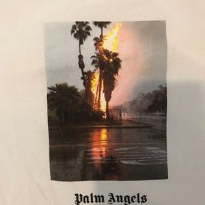 Palm angels burning tree t shirt
